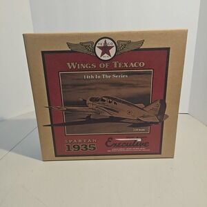 WINGS OF TEXACO 1935 SPARTAN EXECUTIVE AIRPLANE  ERTL DIECAST COIN BANK 1:27 Sca